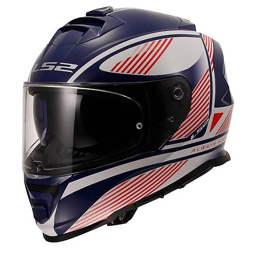 LS2 Storm 2 Dodger Beyaz-Navy Mavi Kapal Kask