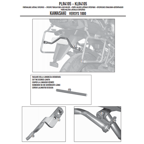 GIVI PLR4105 KAWASAKI VERSYS 1000 (12-14) YAN �ANTA TA�IYICI