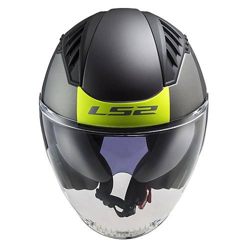 LS2 Copter 2 Urbane Mat Siyah-Neon Sar Yarm Kask