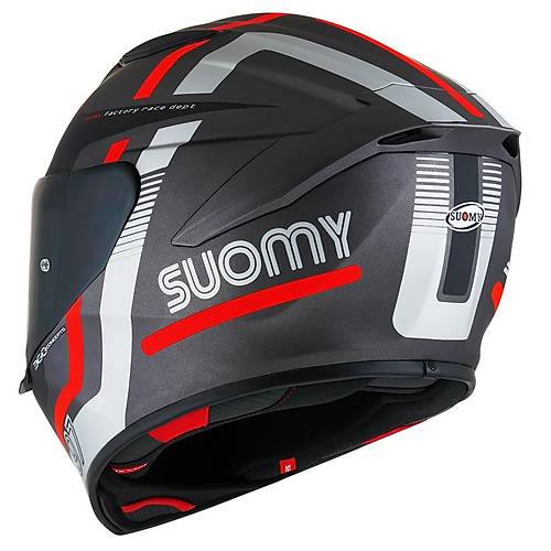 Suomy Track-1 Ninety Seven Gun Metal-Red Kapal Kask