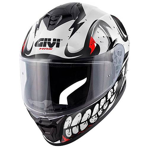 GIVI 50.X BONES MAT BEYAZ-KIRMIZI KASK