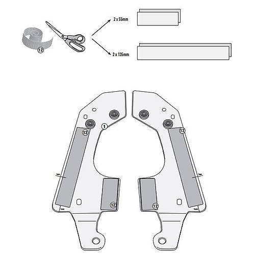 GIVI SR5109 BMW F800GT (13-20) - F800R (09-20) - F800ST (06-16) ARKA �ANTA TA�IYICI