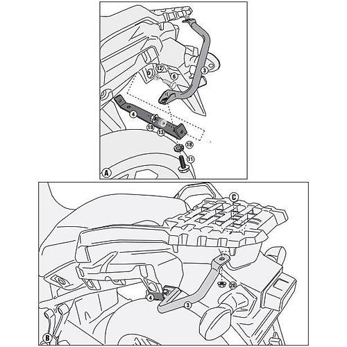 GIVI SR3105M SUZUKI DL 1000 V-STROM (14-16) ARKA �ANTA TA�IYICI