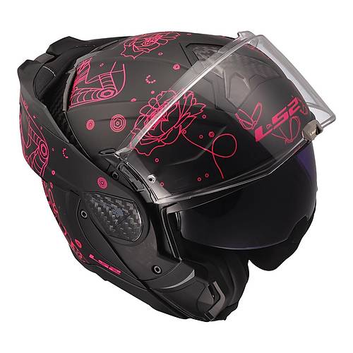 LS2 ADVANT 2 SOPHIA MAT S�YAH-PEMBE KASK