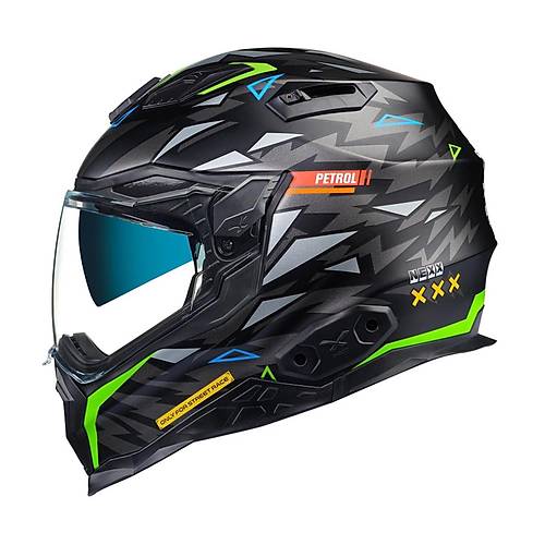 NEXX X.WST 2 Rockcity Mat Siyah-Neon Sar Kapal Kask