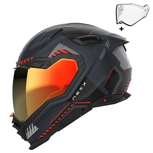 NEXX X.WST 3 FLUENCE MAT GR�-KIRMIZI KASK