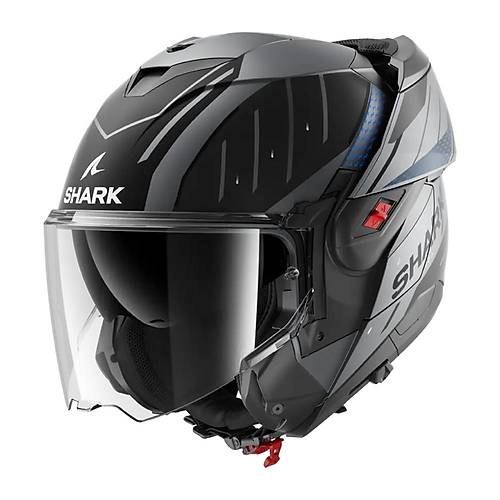 Shark Oxo Rydger Mat Siyah-Gri-Mavi ene Alr Kask