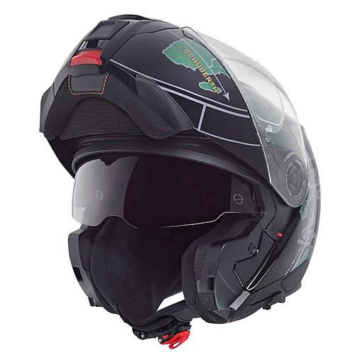 SCHUBERTH C5 GLOBE GREEN �ENE A�ILIR MOTOS�KLET KASK