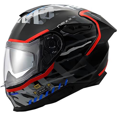 NEXX Y.100R URBANGRAM MAT S�YAH-KIRMIZI KASK