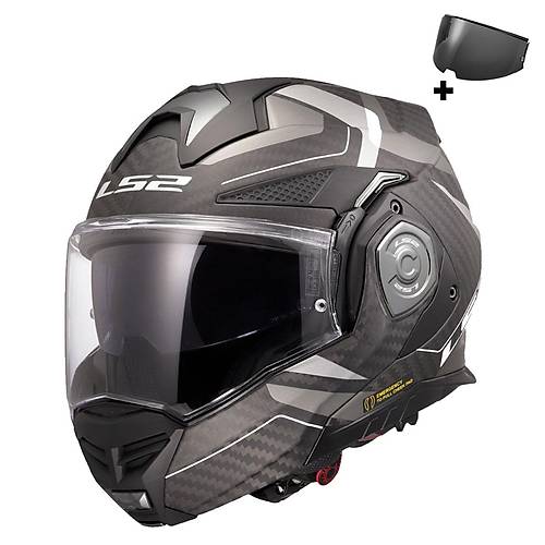 LS2 ADVANT X KARBON HORIZON MAT G�M��-GR� KASK