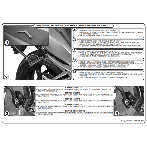 KAPPA KLR6401 TRIUMPH TIGER 800 (11-17) YAN �ANTA TA�IYICI