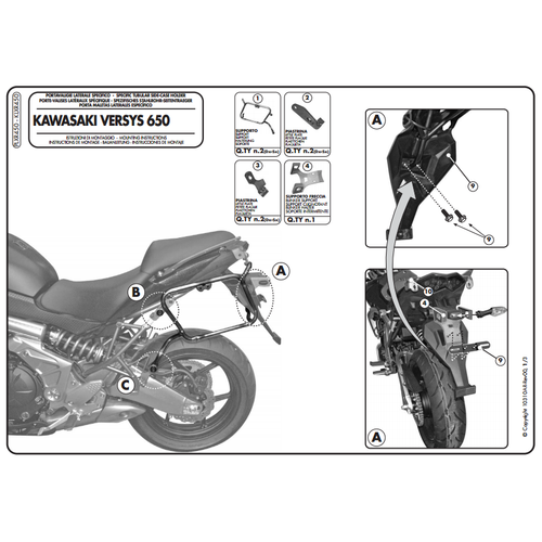GIVI PLXR450 KAWASAKI VERSYS 650 (10-14) YAN �ANTA TA�IYICI