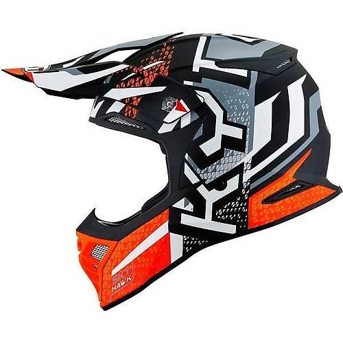 Kyt Skyhawk Kask Hyperflow Matt Grey / Orange