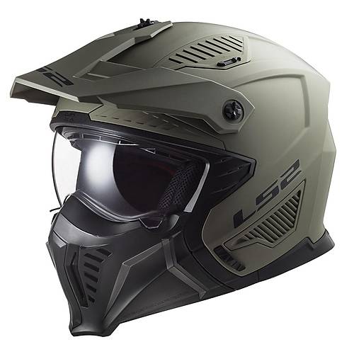 LS2 DRIFTER MAT OLIVE YE��L KASK