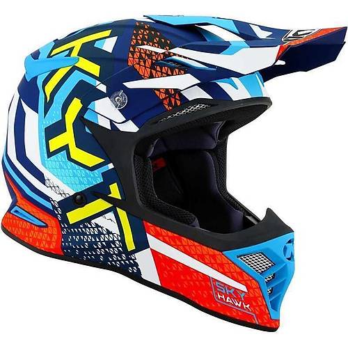 Kyt Skyhawk Kask Hyperflow Matt L�ght Blue / Red