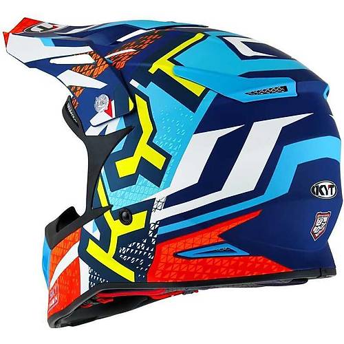 KYT SKYHAWK KASK HYPERFLOW MATT LIGHT BLUE / RED