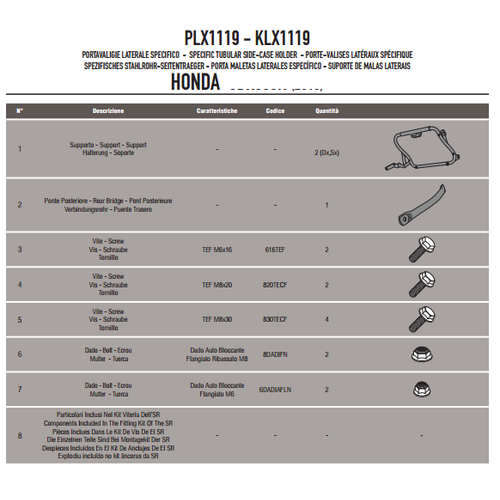 GIVI PLX1119 HONDA CB 500F - CBR 500R (13-15) YAN �ANTA TA�IYICI