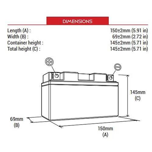 BS BATTERY BT14B-4 (SLA) MOTOSKLET AK