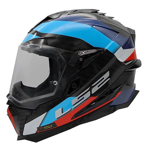 LS2 EXPLORER C KARBON FRONTIER S�YAH-MAV� KASK