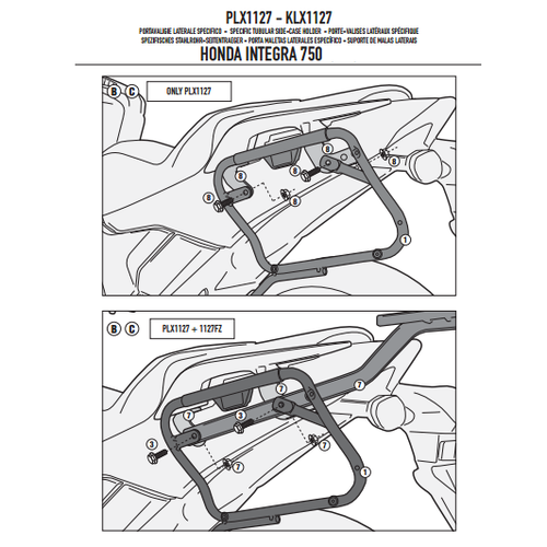 GIVI PLX1127 HONDA INTEGRA 750 (14-15) YAN �ANTA TA�IYICI