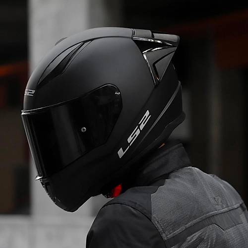 LS2 RAPID 2 R MAT SYAH MOTOSKLET KASKI SYAH VE EFFAF VZR + SPOLER