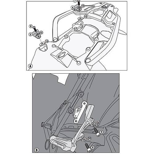 KAPPA KLR5108 BMW R 1200 GS-ADVENTURE (13-18)-R1250 GS (19-23)-ADVENTURE (19-24) YAN �ANTA TA�IYICI