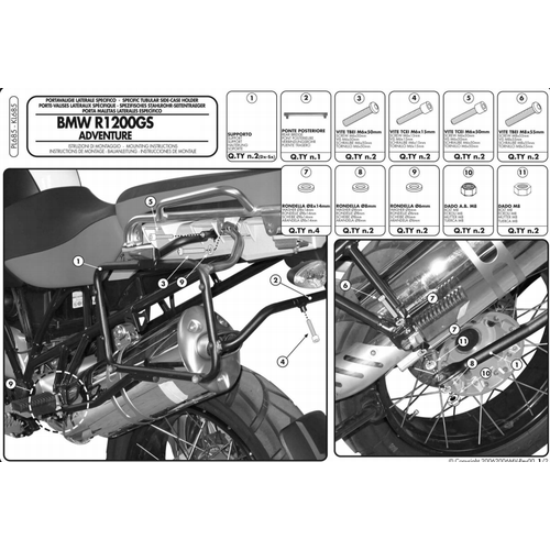 GIVI PL685 BMW R 1200GS ADVENTURE (06-13) YAN �ANTA TA�IYICI