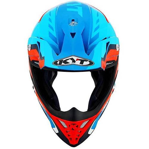 Kyt Skyhawk Kask Glow�ng Mavi Turuncu Fluo