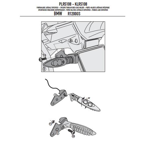 GIVI PLR5108 BMW R 1200 GS-ADVENTURE (13-18)-R1250 GS (19-23)-ADVENTURE (19-24) YAN �ANTA TA�IYICI
