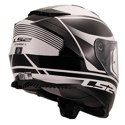 LS2 STORM 2 DODGER MAT S�YAH-BEYAZ KASK