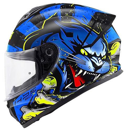 G�v� 50.X W�ld Mat Siyah-Mavi Kask