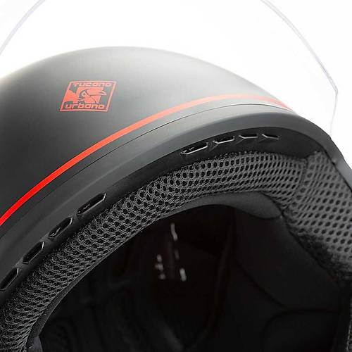 TUCANO URBANO EL JETTIN 6.0 YARIM KASK MILAN SKYLINE MAT S�YAH