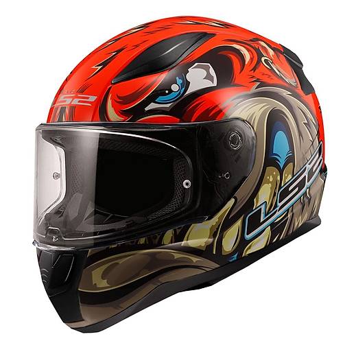 LS2 RAPID 2 SPOX KIRMIZI-GR KASK