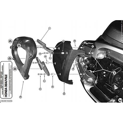 GIVI E221M HONDA NT 700 DEAUVILLE (06-12) ARKA �ANTA TA�IYICI