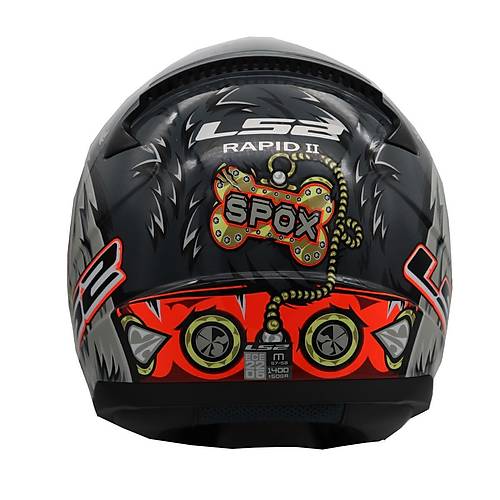 LS2 RAPID 2 SPOX GR-KIRMIZI KASK