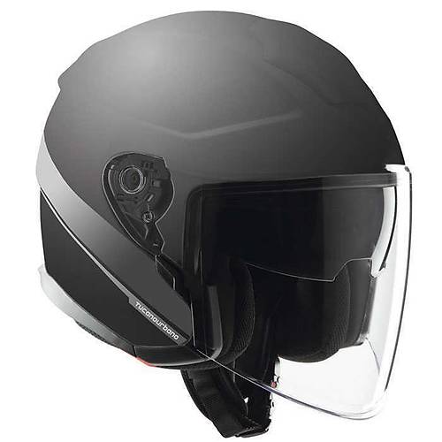 TUCANO URBANO EL MAX YARIM KASK MAT SYAH GRAFK