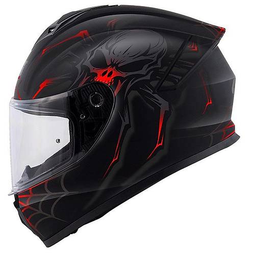 GIVI 50.X ARACHNO MAT SYAH-KIRMIZI KASK