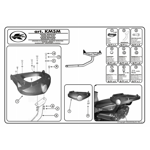 KAPPA KM5M UNIVERSAL ALT TABLA (MONOLOCK)