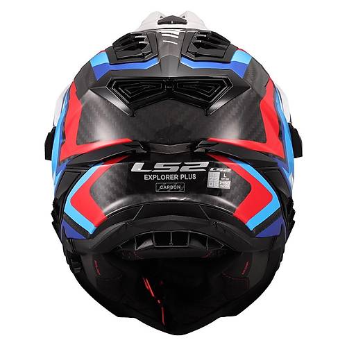 LS2 Explorer C Karbon Frontier II Beyaz-Mavi Cross Kask