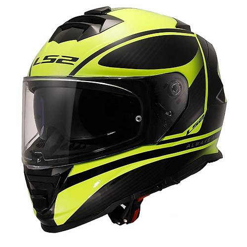 LS2 Storm 2 Dodger Mat Siyah-Neon Sar Kapal Kask