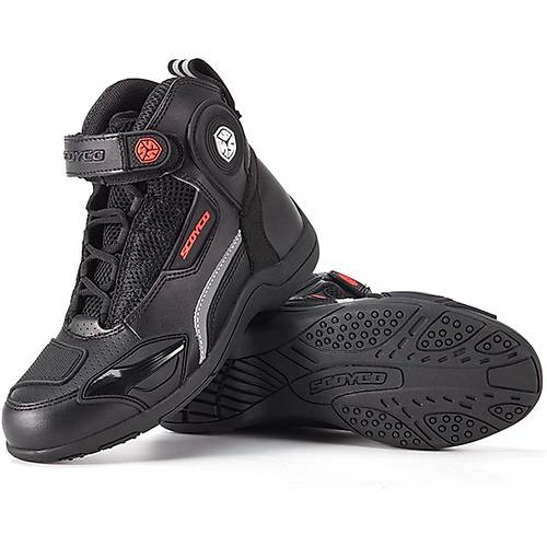 SCOYCO MT015 KORUMALI S�YAH KISA MOTOS�KLET BOT