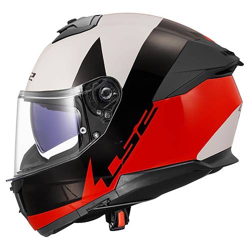 LS2 Stream 2 Thunderbiz Siyah-Krmz Kapal Kask