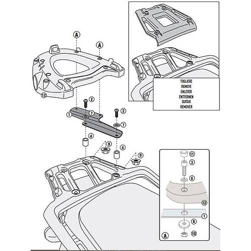 GIVI SR6403 TRIUMPH TIGER EXPLORER 1200 (12-17) - TIGER 1200 (18) ARKA �ANTA TA�IYICI