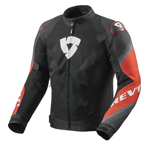 Revit Fortuna Air Siyah-Krmz Yazlk Fileli Motosiklet Montu