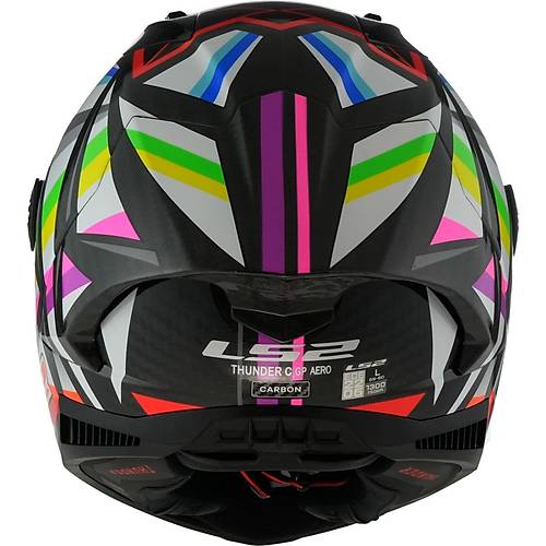 LS2 Thunder Karbon GP Aero Flash Siyah Kapal Kask