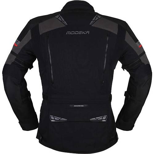 Modeka Panamericana II Waterproof Siyah-Koyu Gri 4 Mevsim Motosiklet Montu