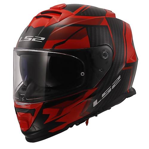 LS2 STORM 2 TRACKER S�YAH-KIRMIZI KASK
