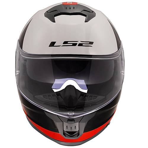 LS2 Stream 2 Thunderbiz Siyah-Krmz Kapal Kask