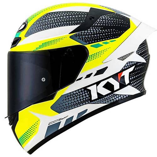 KYT TT-Course Gear Siyah-Sar Kapal Kask