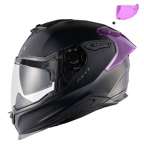 NEXX Y.100R SUBSONIC MAT S�YAH-PEMBE KASK